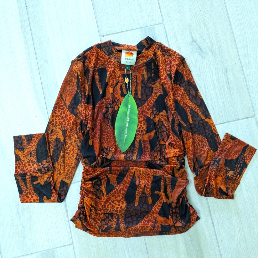 FARM Rio Giraffes Tulle Blouse
